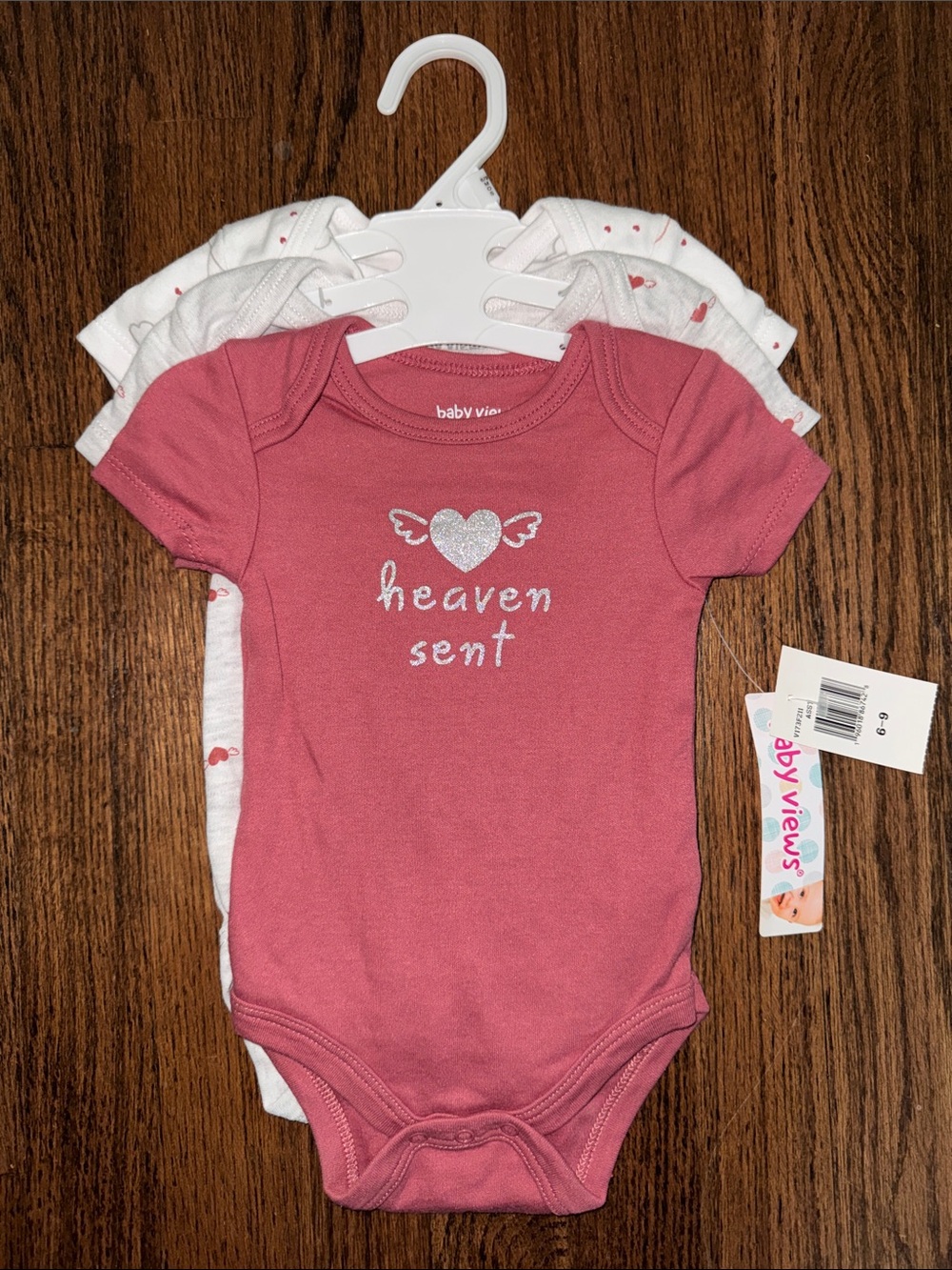 NWT Pink 'Heaven Sent' Short-Sleeve One-Piece - 3-Pack